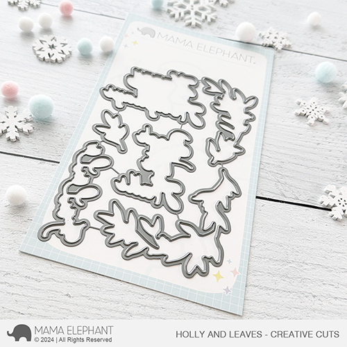 Mama Elephant - Holly And Leaves - Creative Cuts