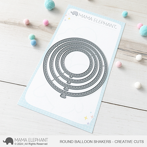 Mama Elephant - Round Balloon Shakers - Creative Cuts