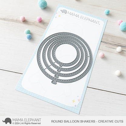 Mama Elephant - Round Balloon Shakers - Creative Cuts