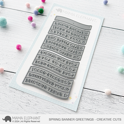 Mama Elephant - Spring Banner Greetings - Creative Cuts