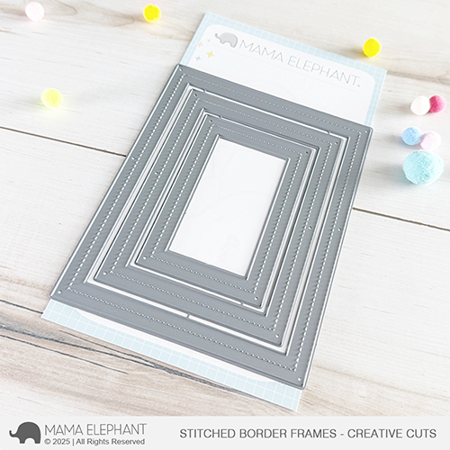 Mama Elephant - Stitched Border Frames - Creative Cuts