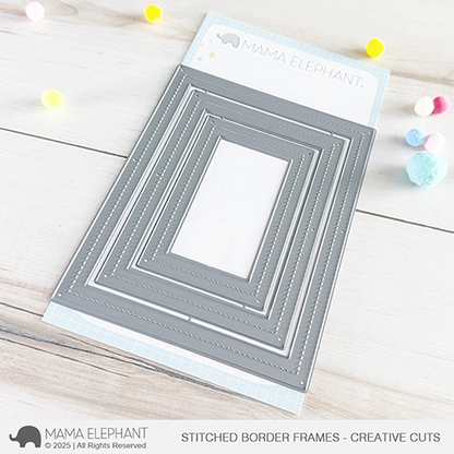 Mama Elephant - Stitched Border Frames - Creative Cuts