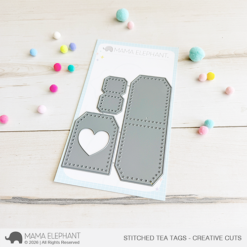 Mama Elephant - Stitched Tea Tags - Creative Cuts