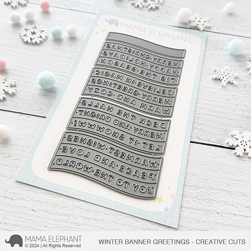 Mama Elephant - Winter Banner Greetings - Creative Cuts