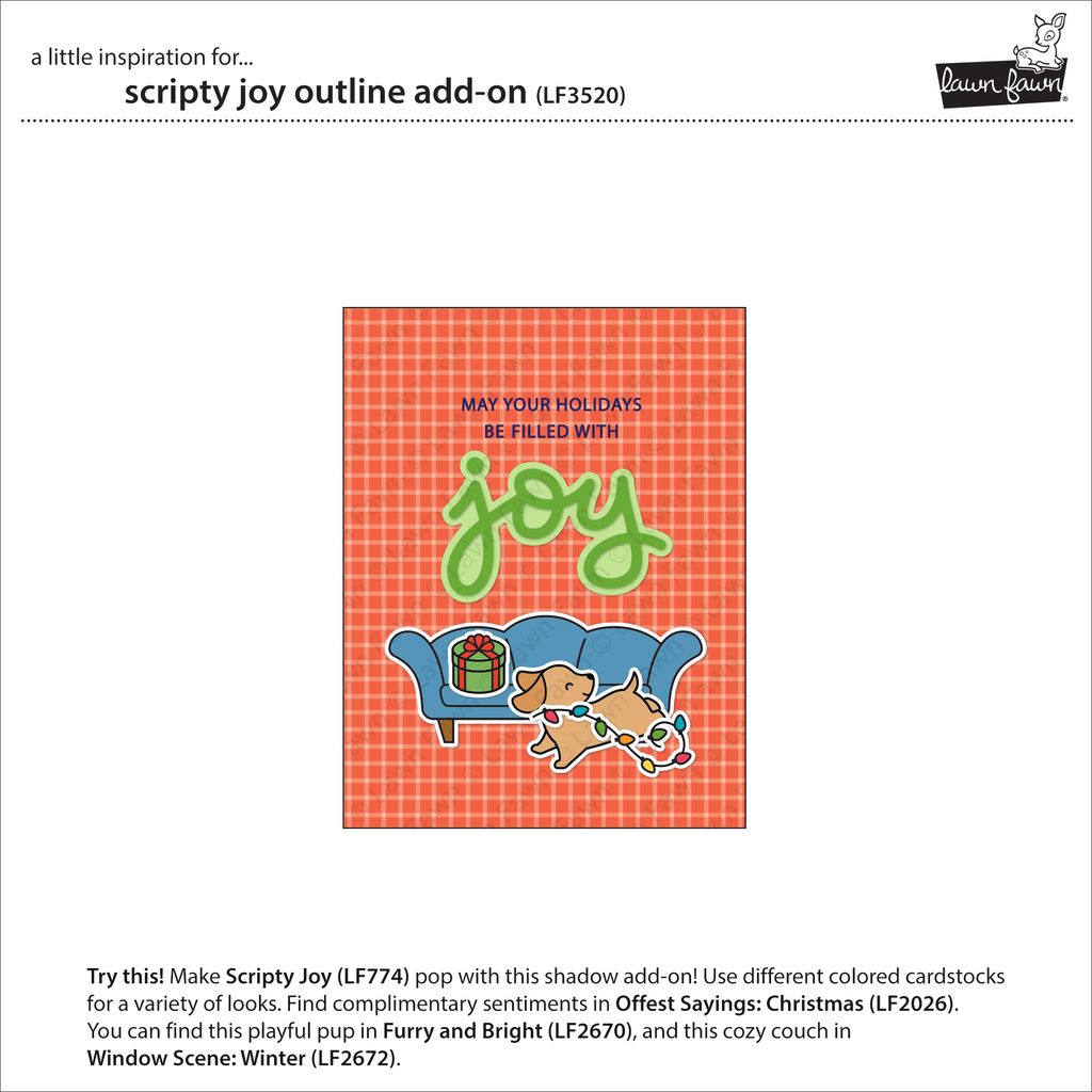 Lawn Fawn - Scripty Joy Outline Add-On