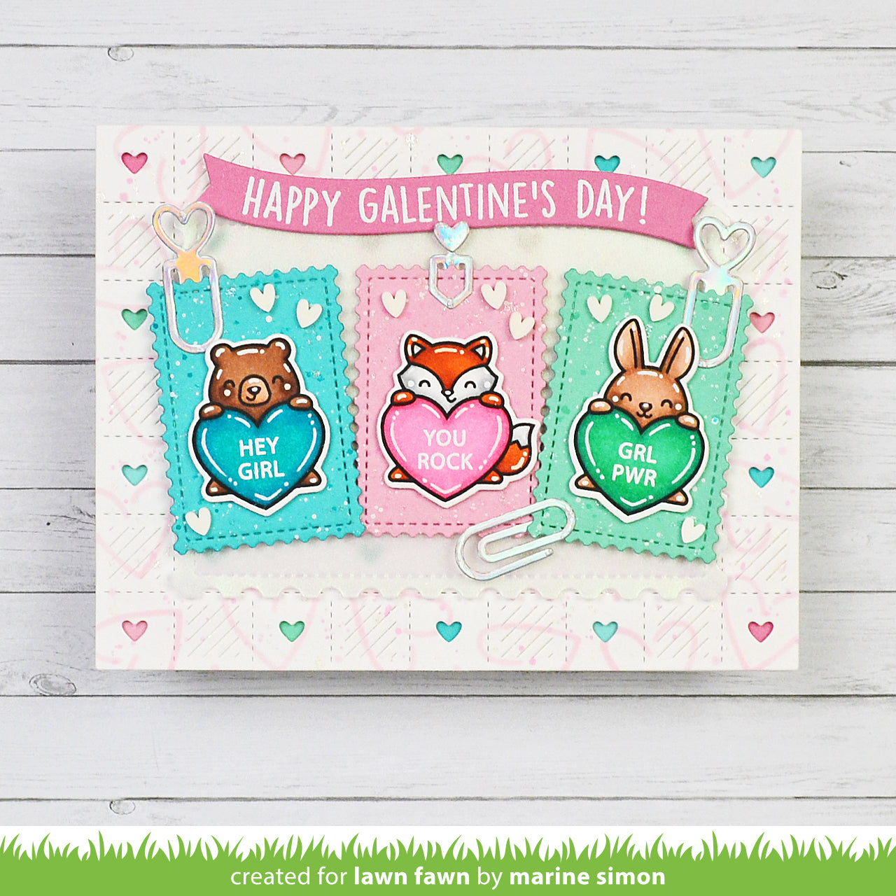 Lawn Fawn - Critter Conversation Hearts