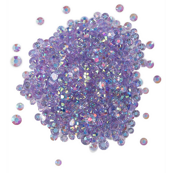 Buttons Galore - Crystalz Clear Flat Back Gems Grape