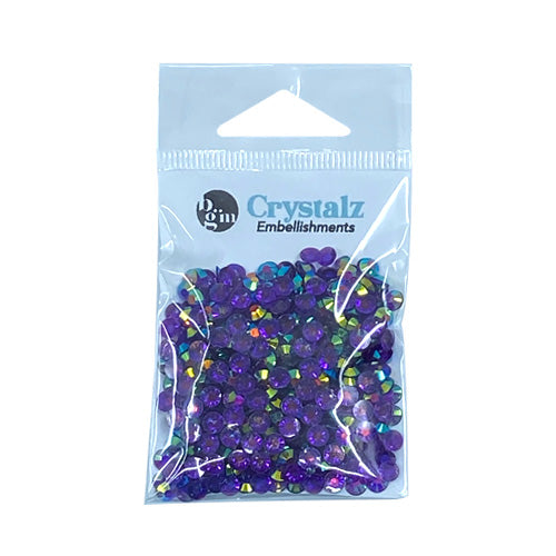 Buttons Galore - Crystalz Clear Flat Back Gems Plum