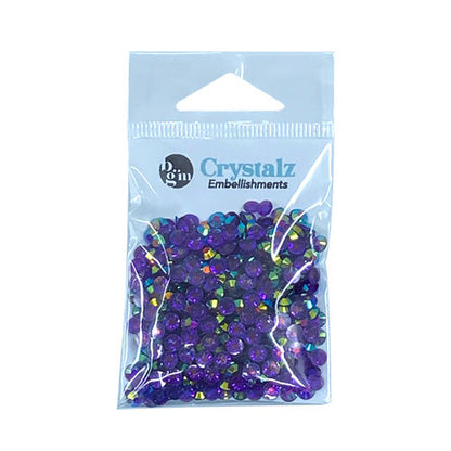 Buttons Galore - Crystalz Clear Flat Back Gems Plum