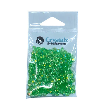 Buttons Galore - Crystalz Clear Flat Back Gems Lime