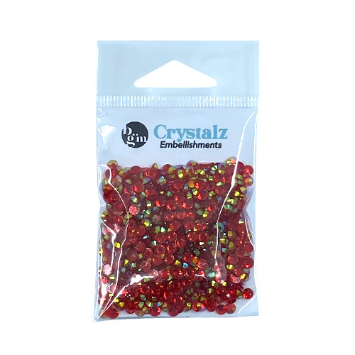 Buttons Galore - Crystalz Clear Flat Back Gems Cherry