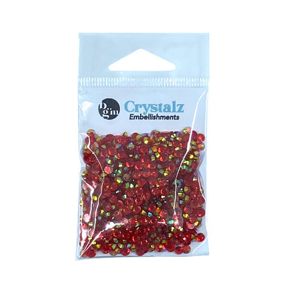 Buttons Galore - Crystalz Clear Flat Back Gems Cherry