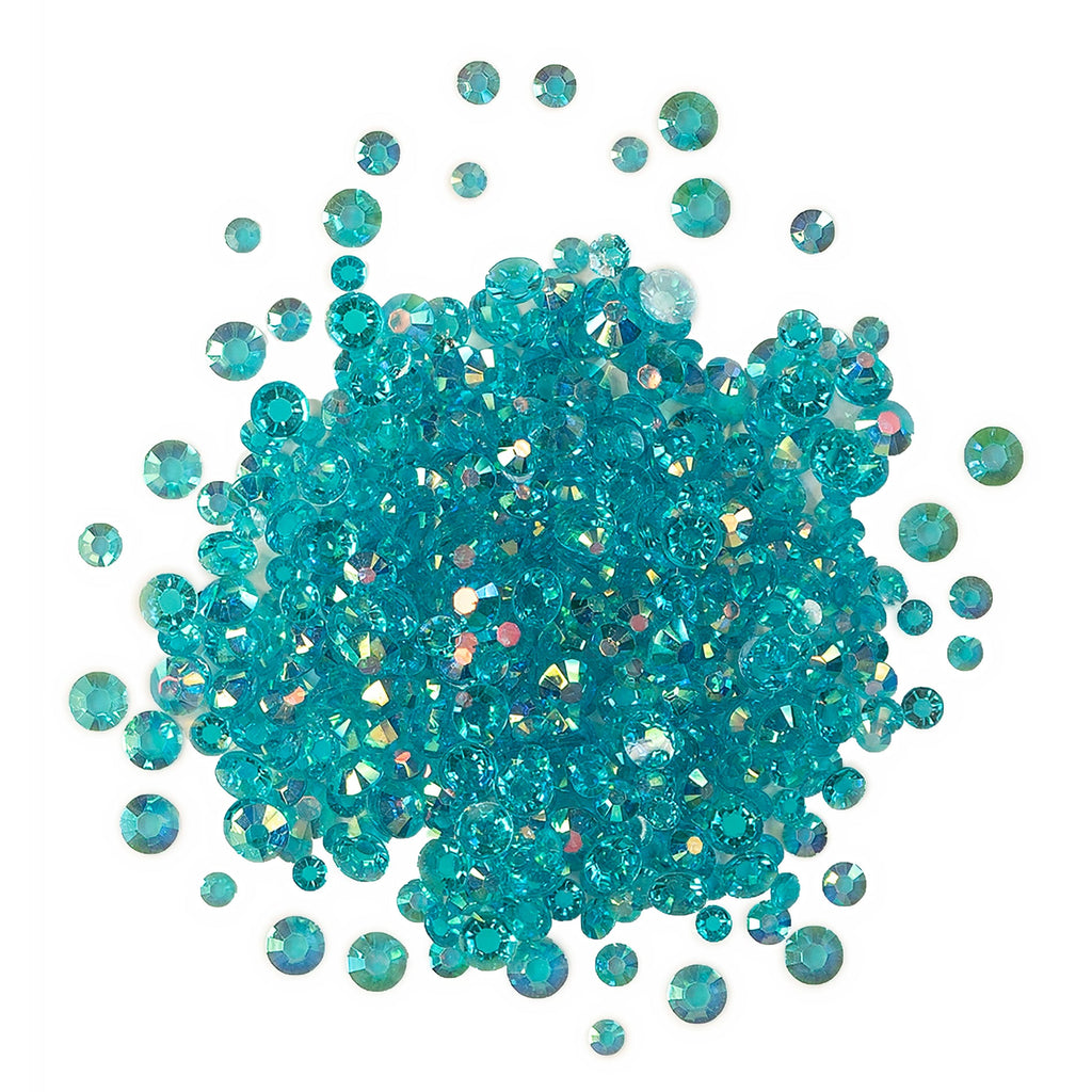 Buttons Galore - Crystalz Clear Flat Back Gems Caribbean