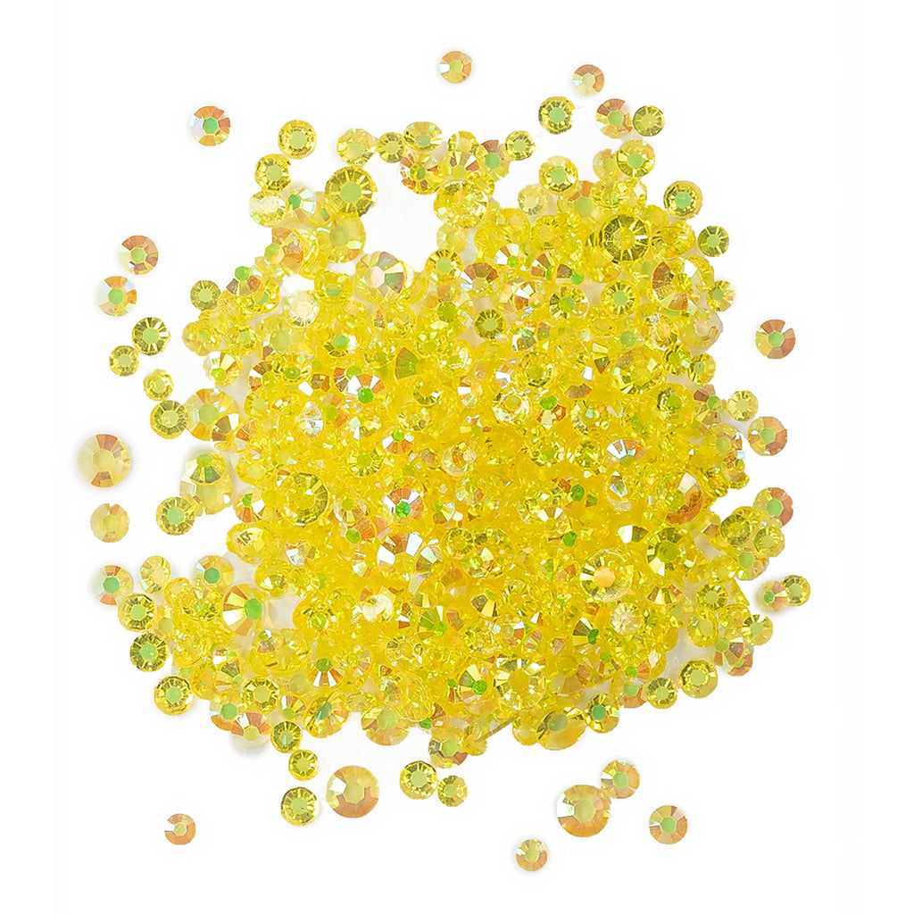 Buttons Galore - Crystalz Clear Flat Back Gems Lemon