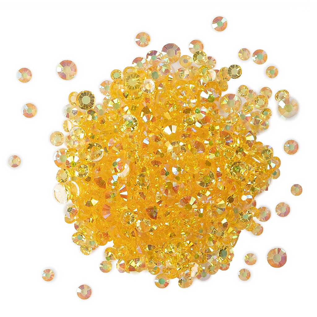 Buttons Galore - Crystalz Clear Flat Back Gems Mango