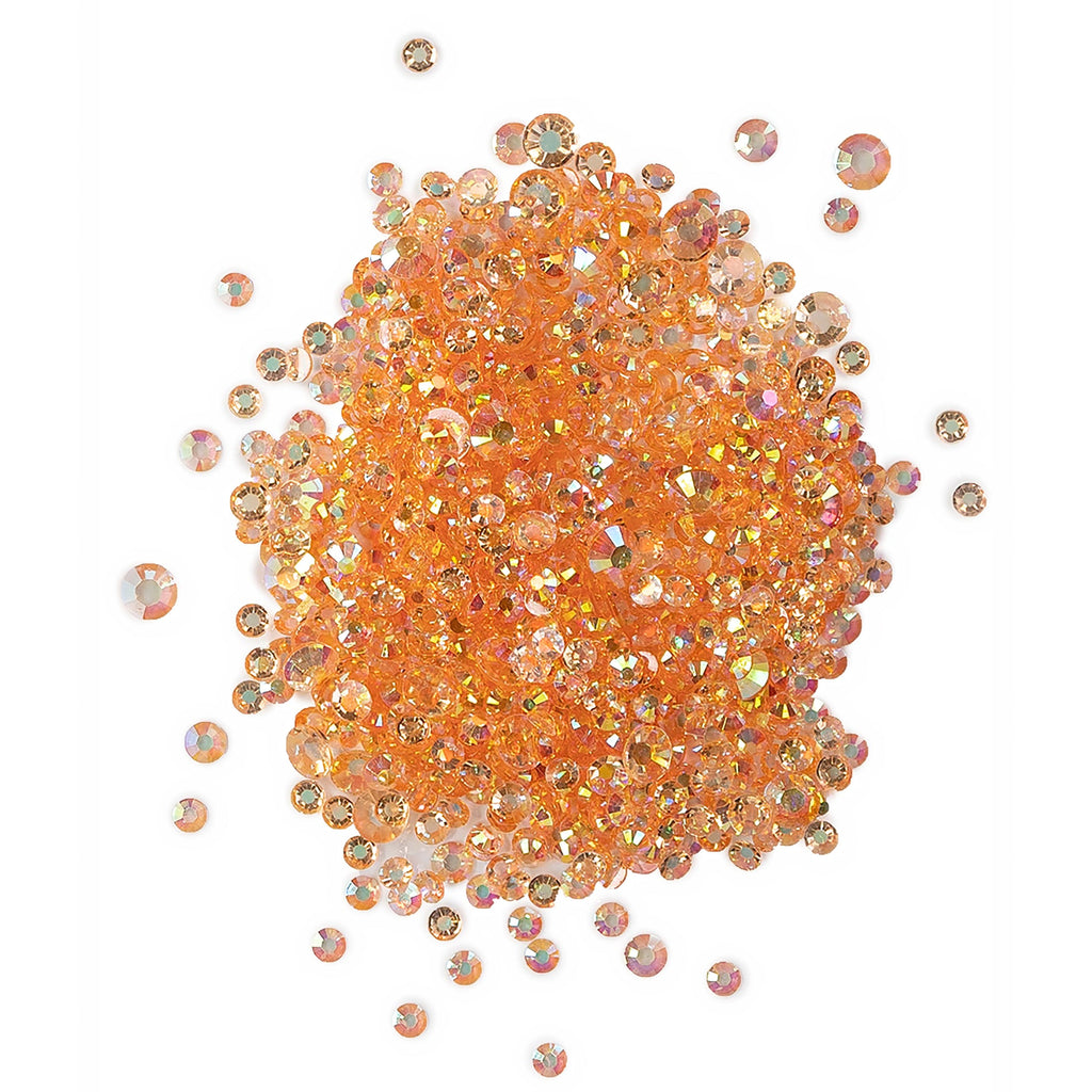 Buttons Galore - Crystalz Clear Flat Back Gems Peach