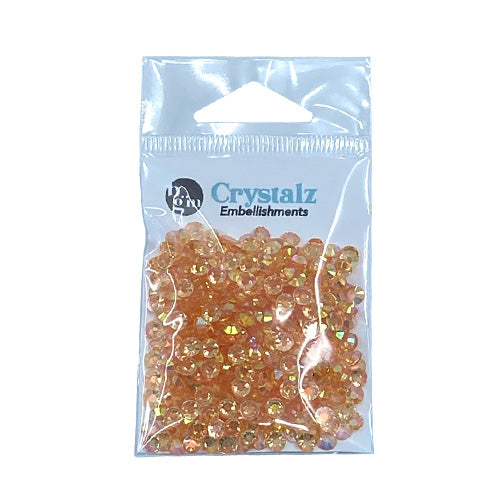 Buttons Galore - Crystalz Clear Flat Back Gems Peach