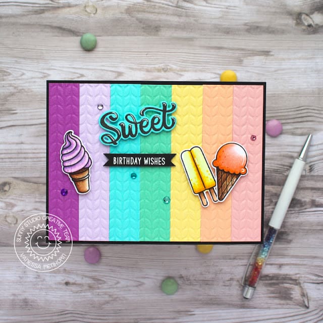 Sunny Studio - Cable Knit Embossing Folder