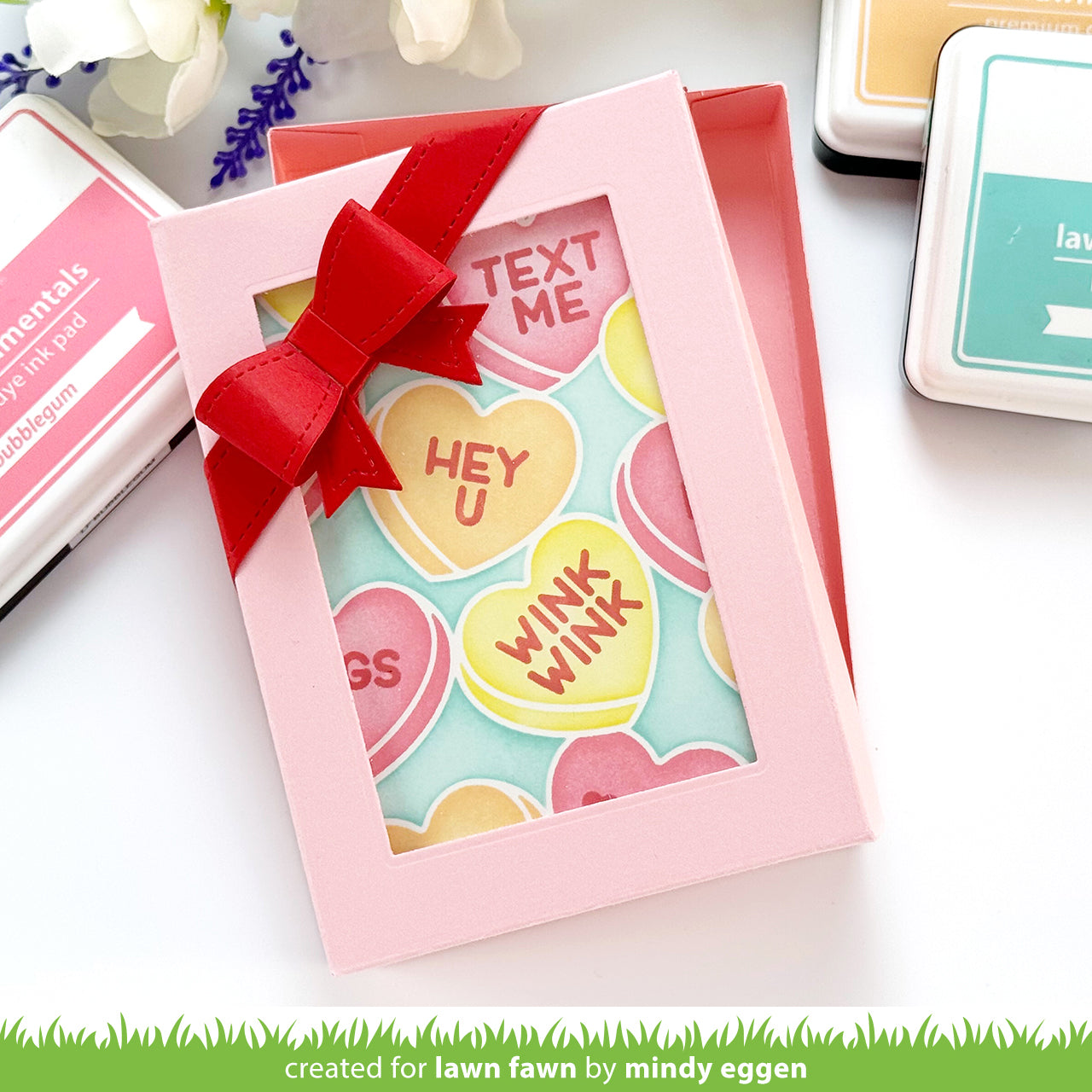 Lawn Fawn - Candy Hearts Stencils (5pcs)