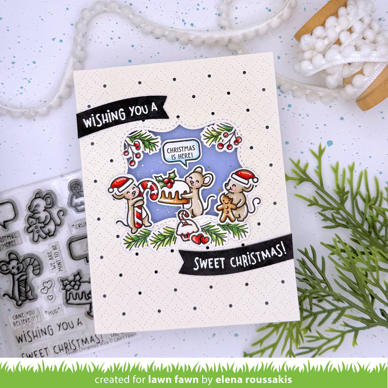 Lawn Fawn - Center Picture Window Card Holiday Add-On