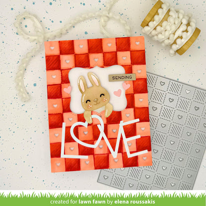 Lawn Fawn - Checkered Hearts Backdrop: Portrait