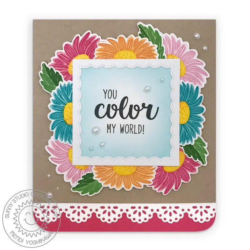 Sunny Studio - Color Me Happy Stamps & Word Die