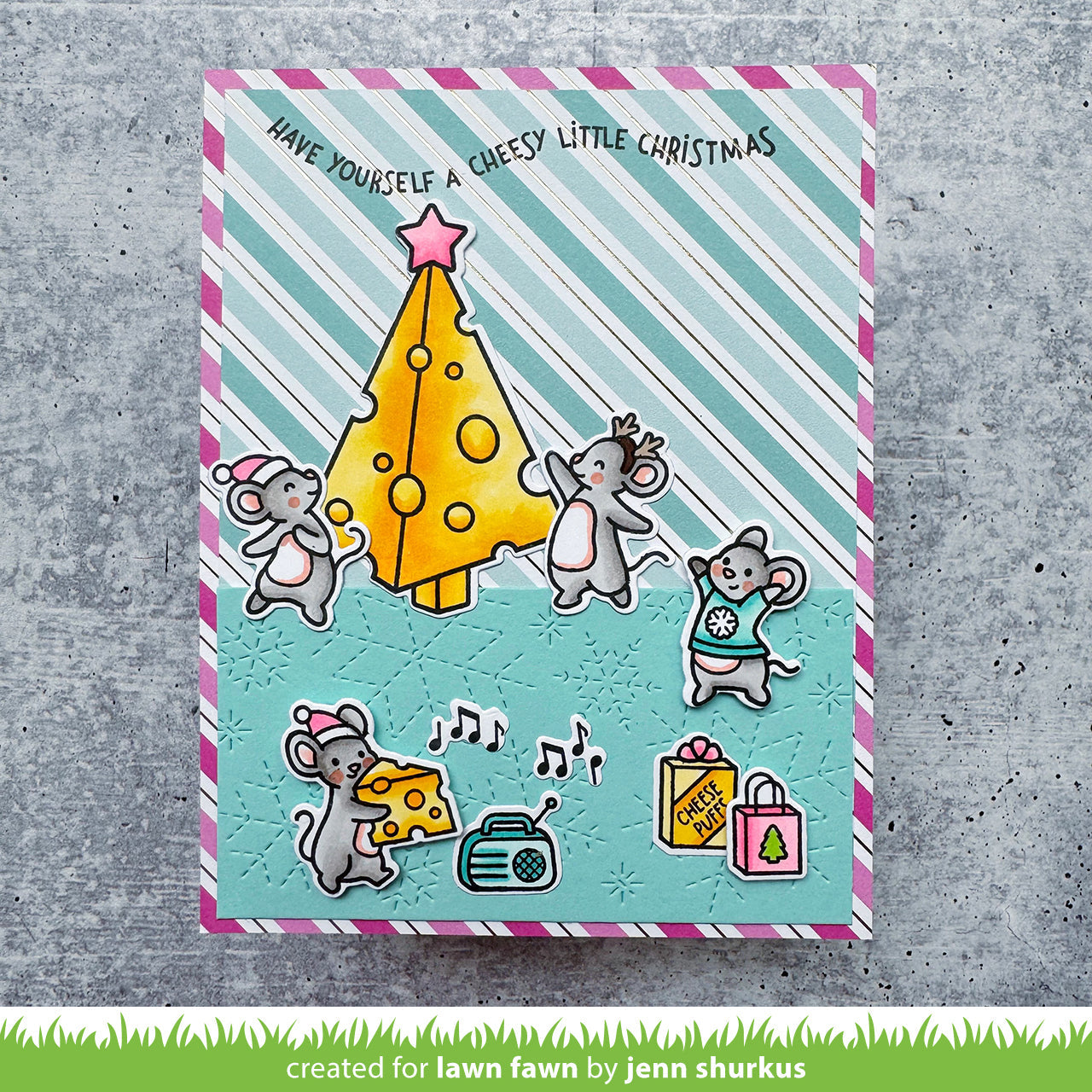 Lawn Fawn - Candy Cane Lane - Gift Wrap 12x12"