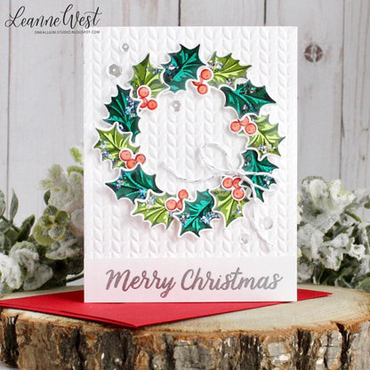 Sunny Studio - Cable Knit Embossing Folder