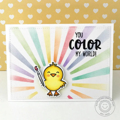 Sunny Studio - Color Me Happy Stamps & Word Die