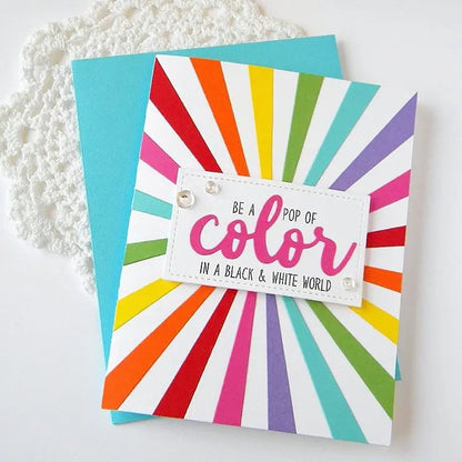 Sunny Studio - Color Me Happy Stamps & Word Die