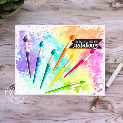 Sunny Studio - Color Me Happy Stamps & Word Die
