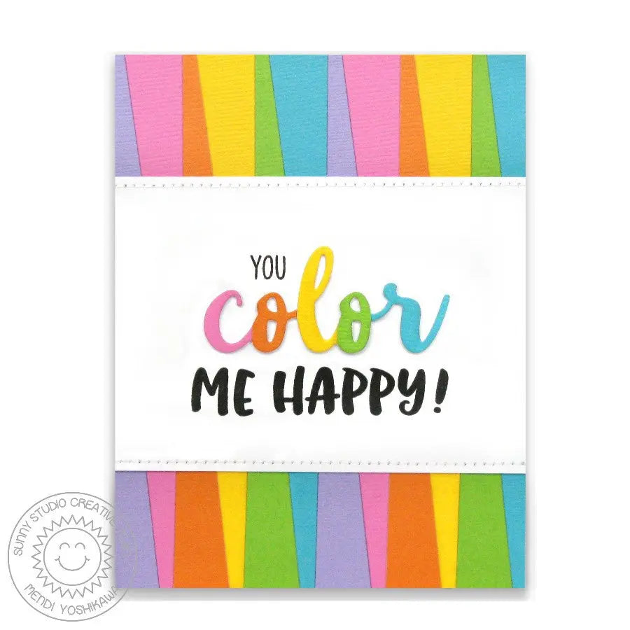 Sunny Studio - Color Me Happy Stamps & Word Die