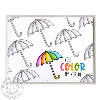 Sunny Studio - Color Me Happy Stamps & Word Die