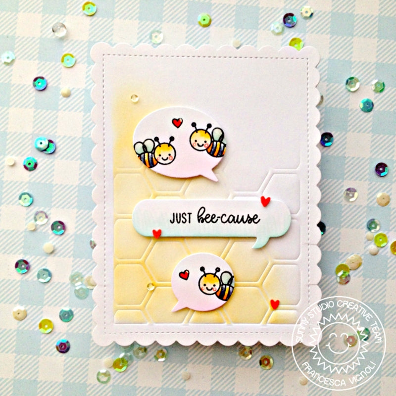 Sunny Studio - Frilly Frames Hexagon Dies