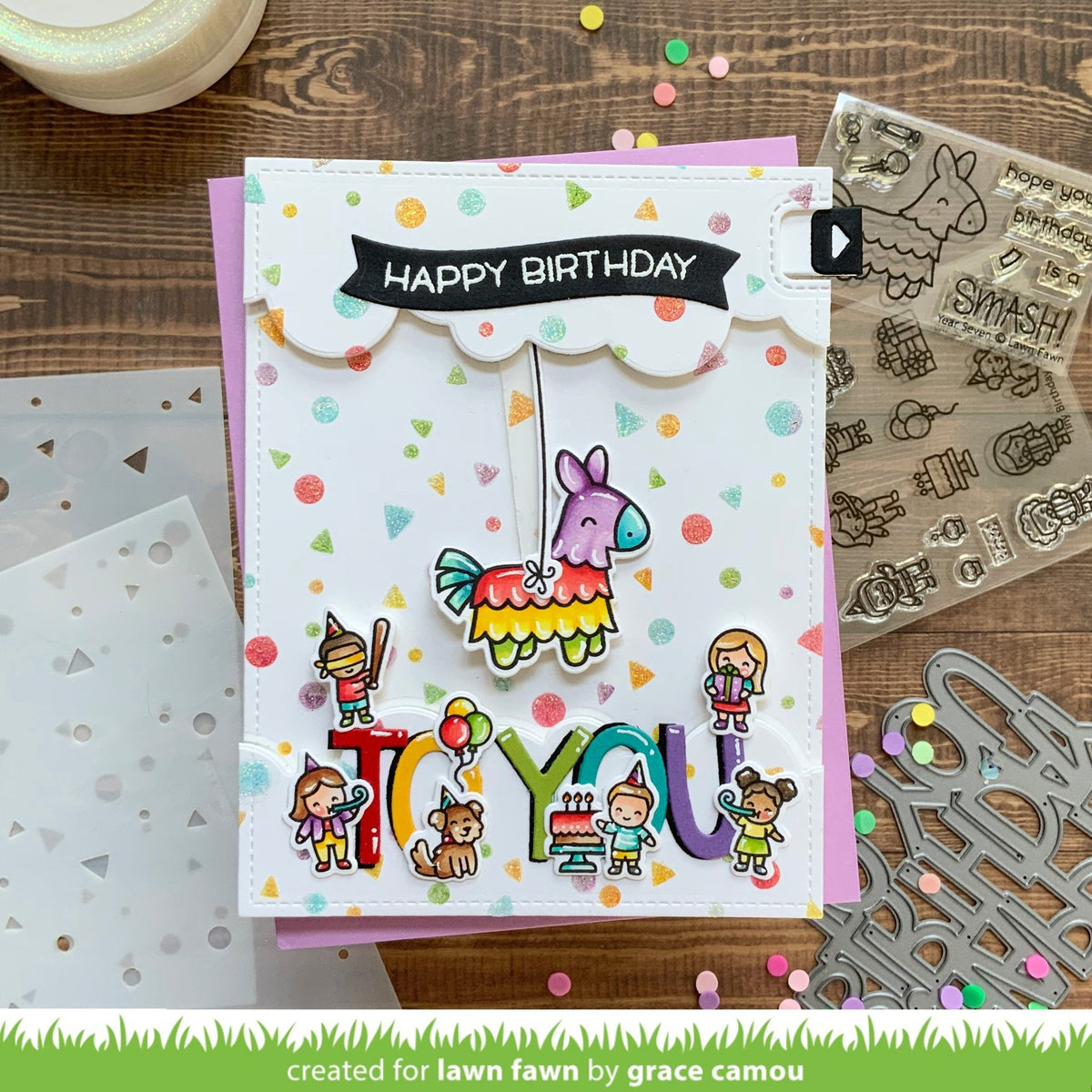 Lawn Fawn - Confetti Stencils (2pcs)