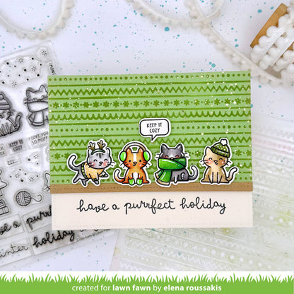 Lawn Fawn - Cozy Cats Christmas Add-On