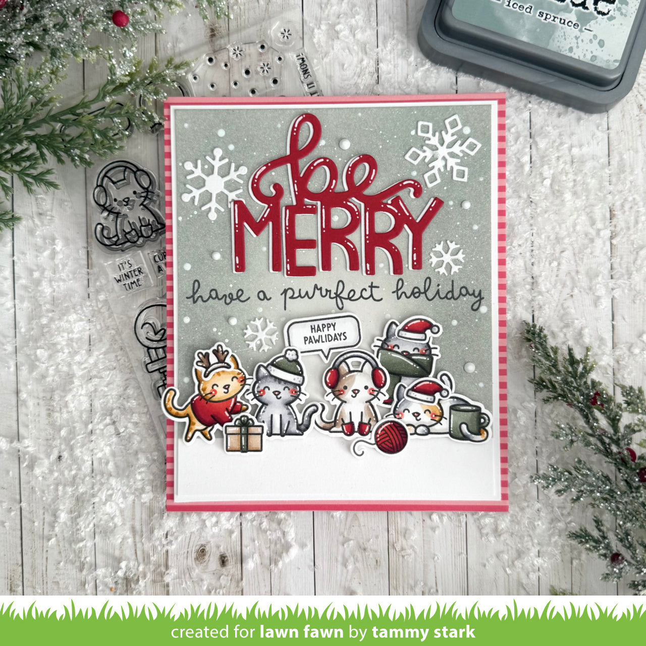 Lawn Fawn - Cozy Cats Christmas Add-On