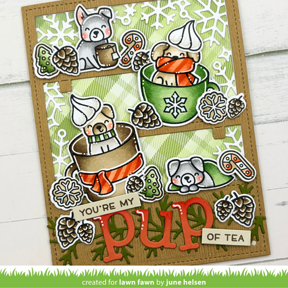Lawn Fawn - Pinecone And Leaves Border