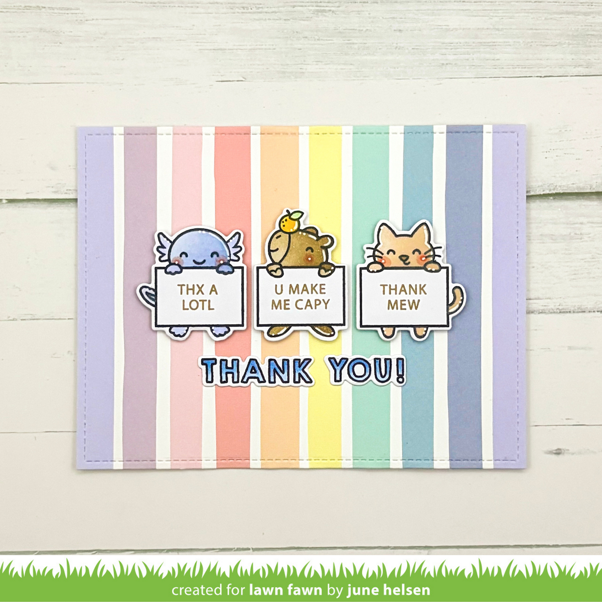 Lawn Fawn - Critter Thank Yous Kids Cardmaking Kit