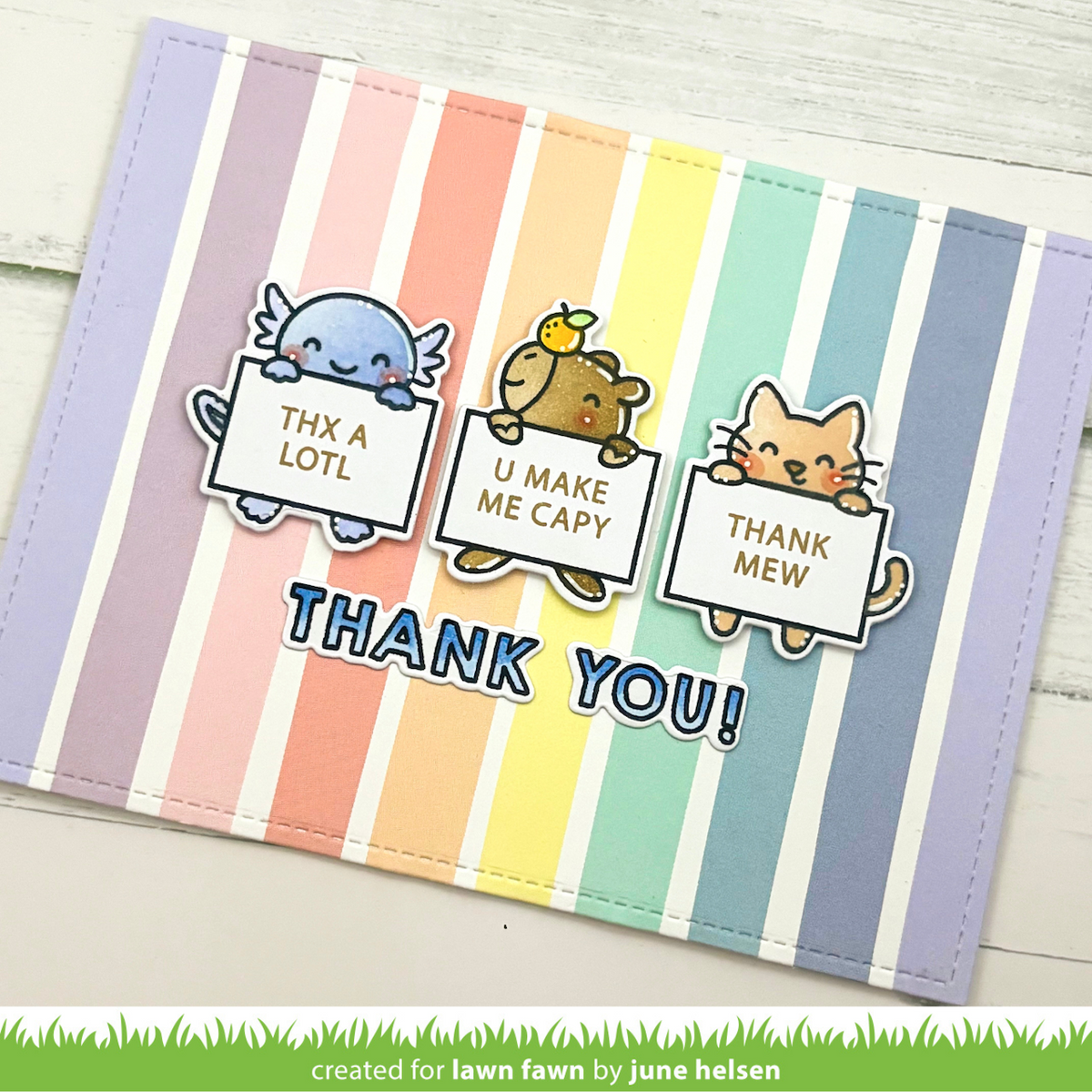 Lawn Fawn - Critter Thank Yous Kids Cardmaking Kit: Mini