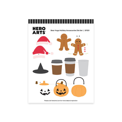 Hero Arts - Beary Sweet Holiday Die Set Bear Hugs Holiday Accessories
