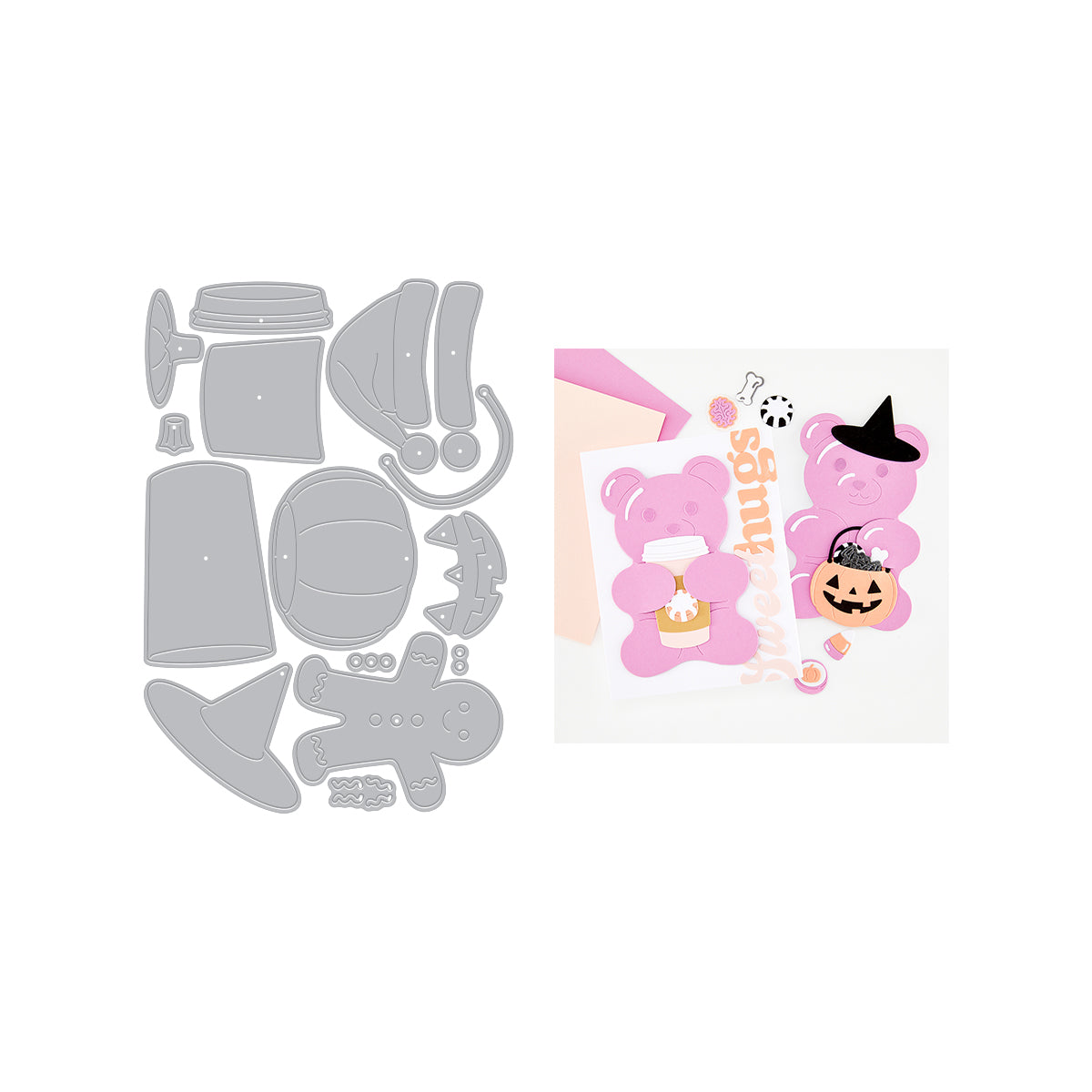 Hero Arts - Beary Sweet Holiday Die Set Bear Hugs Holiday Accessories