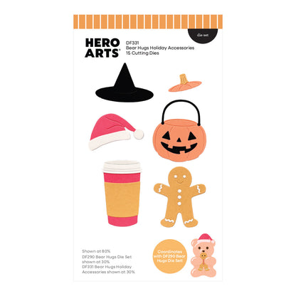 Hero Arts - Beary Sweet Holiday Die Set Bear Hugs Holiday Accessories