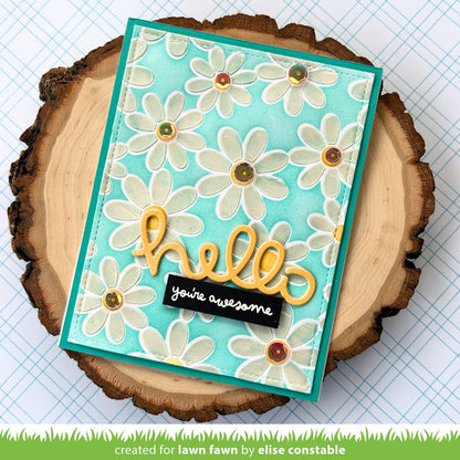 Lawn Fawn - Daisy Bloom Background Stencils (3pcs)