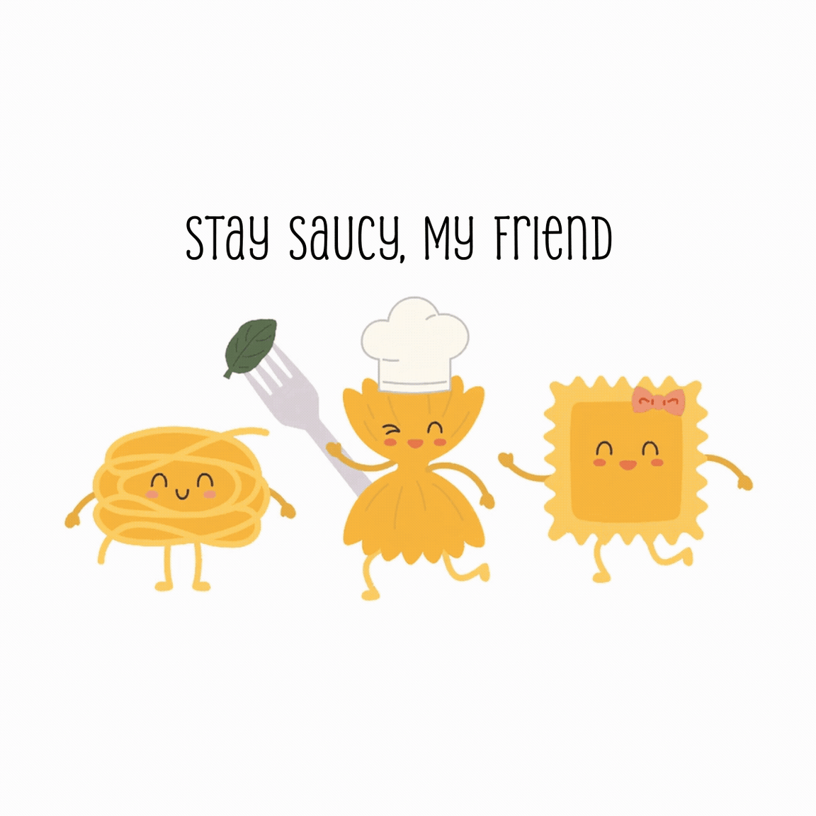 Spellbinders - Pasta Friends Etched Dies