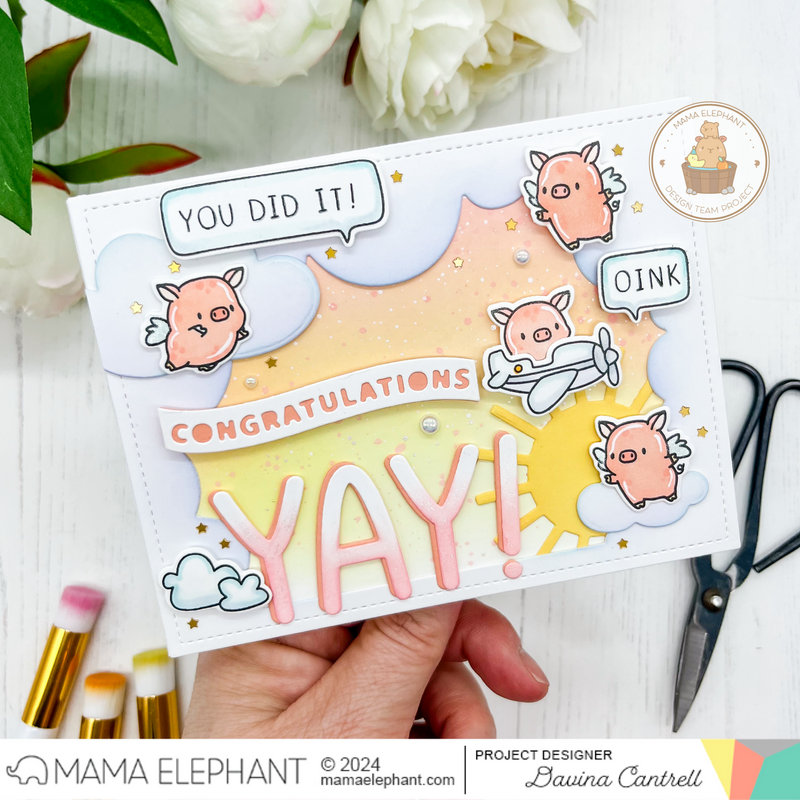 Mama Elephant - Spring Banner Greetings - Creative Cuts