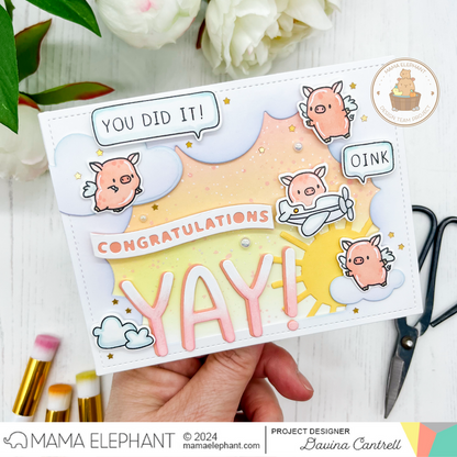 Mama Elephant - Spring Banner Greetings - Creative Cuts