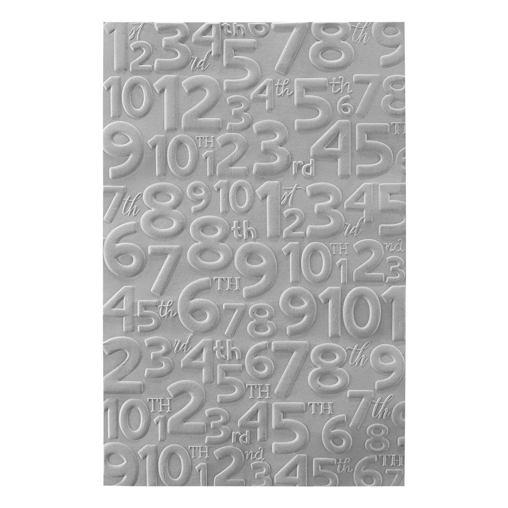 Spellbinders - Say Cheese Classic Pooh Birthday 3D Embossing Folder Numbers