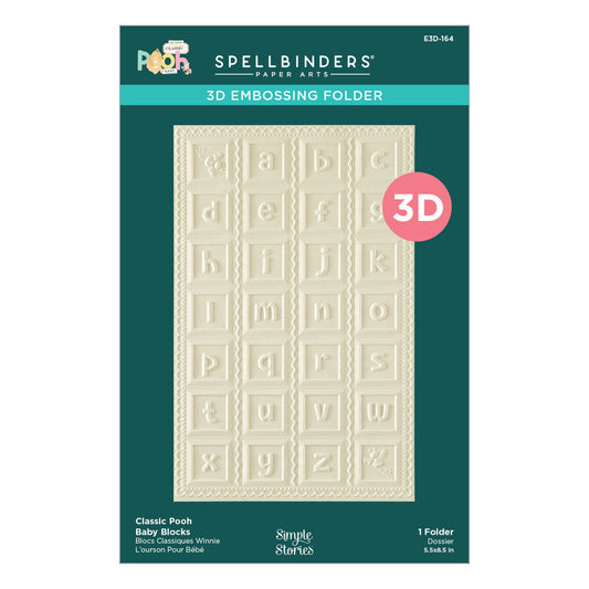 Spellbinders - Classic Pooh Baby 3D Embossing Folder Classic Pooh Baby Blocks