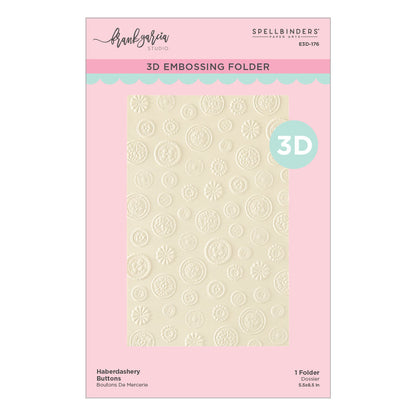 Spellbinders - Haberdashery Buttons  3D Embossing Folder Haberdashery Buttons